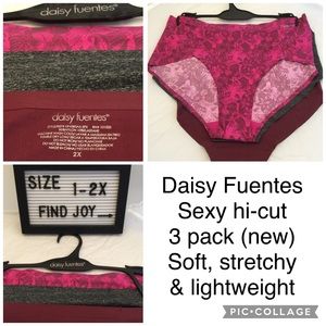 Daisy Fuentes Hi-cut Panties set of 3
